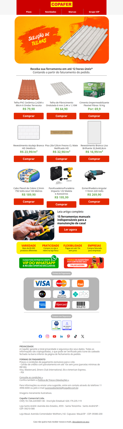 Vai esperar a goteira aparecer para consertar?