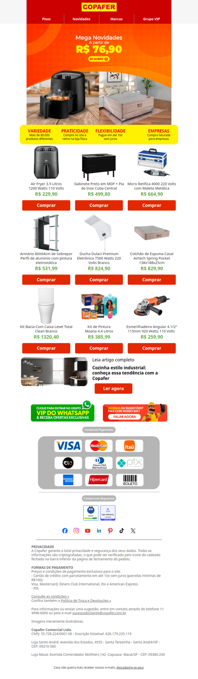 Você viu o que acabou de chegar?