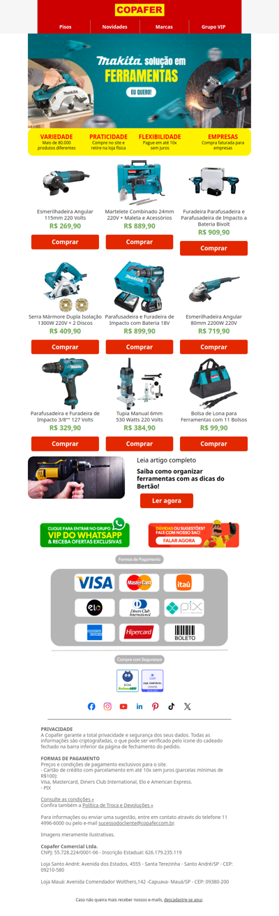 E se fosse uma Makita no seu kit de ferramentas?