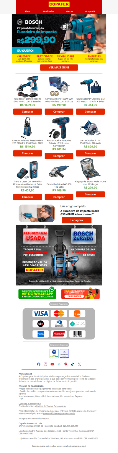 Consertos inesperados não esperam… e você?