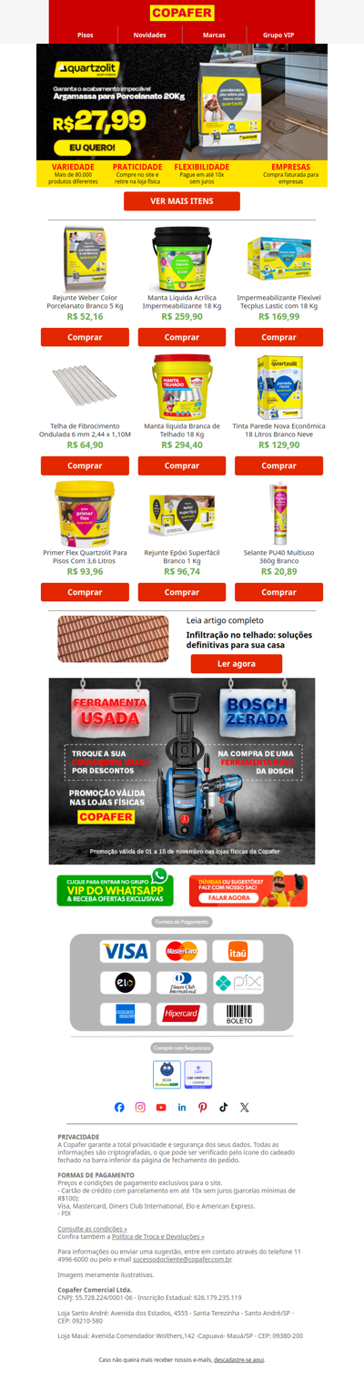 Sua reforma pede soluções completas?