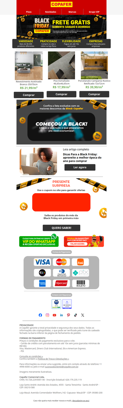 Topa frete grátis hoje?