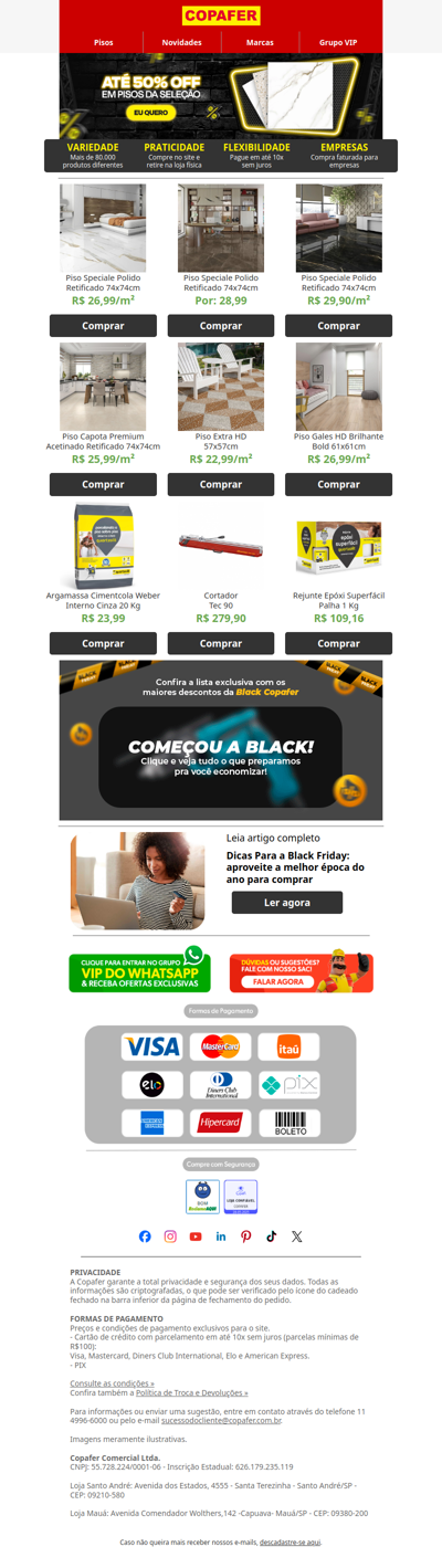 Quer piso por metade do preço?