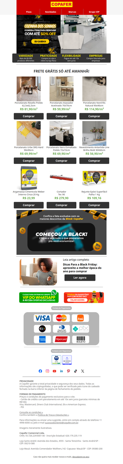 O seu revestimento novo com Frete Grátis!