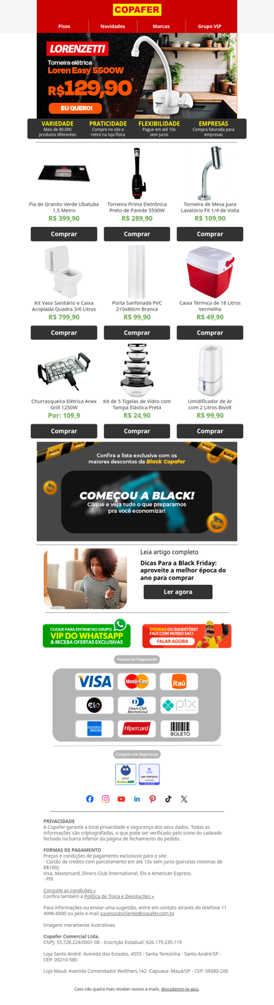 Banheiro e cozinha com descontos que você nunca viu 💥