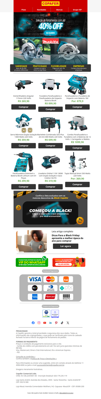 Quer ferramentas em Oferta?