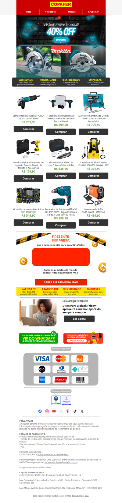 Sua Ferramenta está velha?