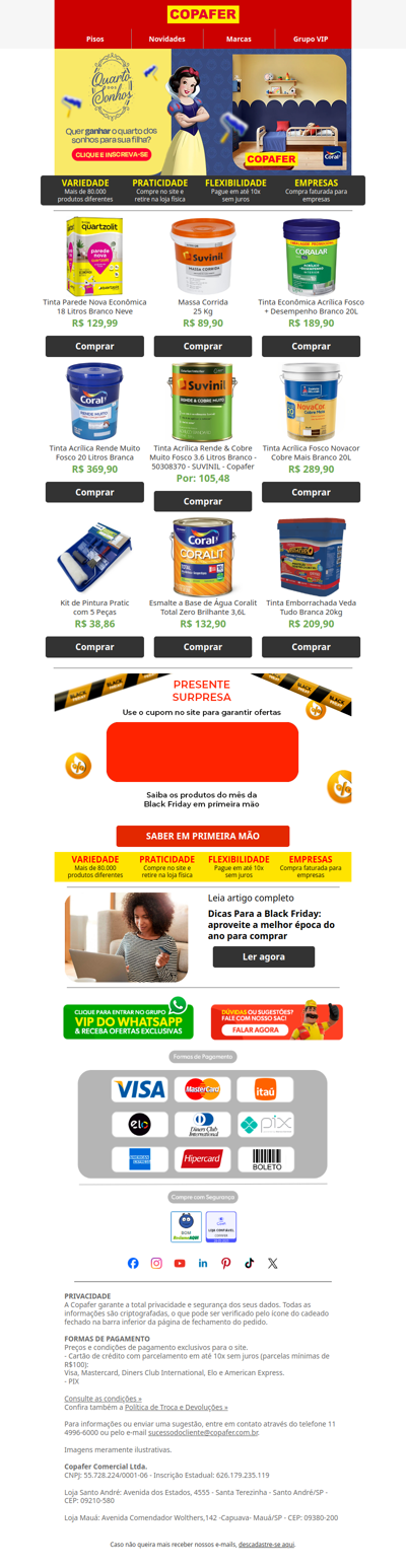 Já escolheu a Tinta dos sonhos?