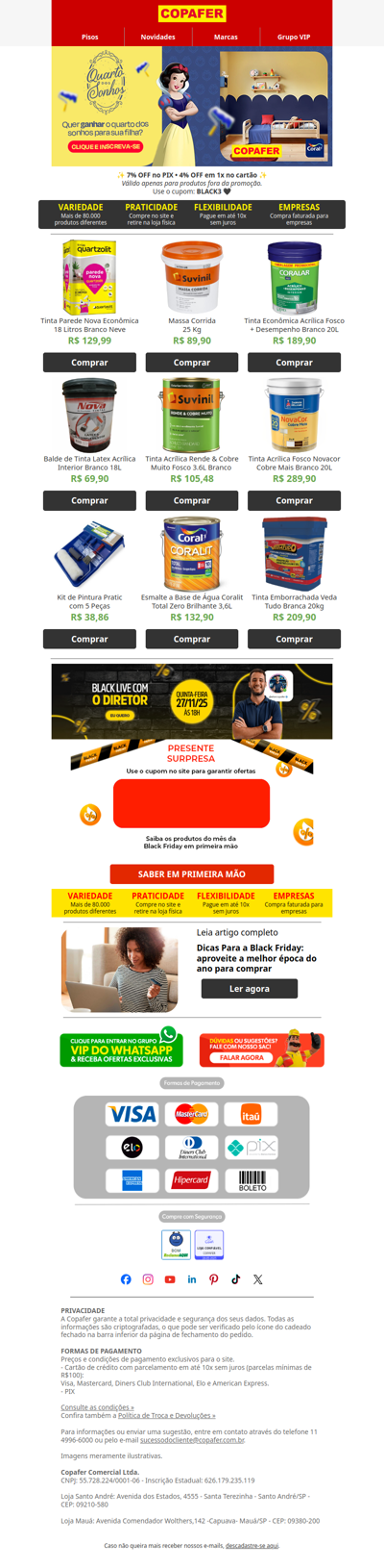 Que tal MEGA Descontos em Tintas + 7% OFF no Pix?