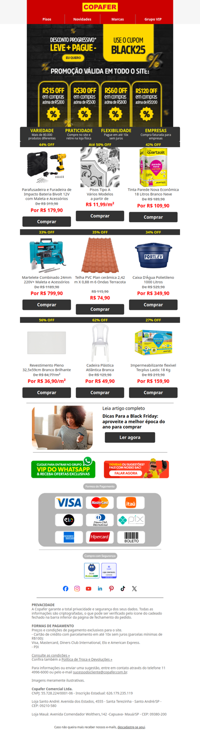 GANHE ATÉ R$120 OFF EM TODO O SITE!