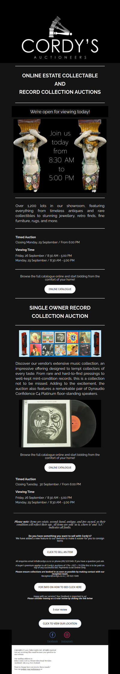 ESTATE & COLLECTABLE AUCTION & SINGLE OWNER RECORD COLLECTION