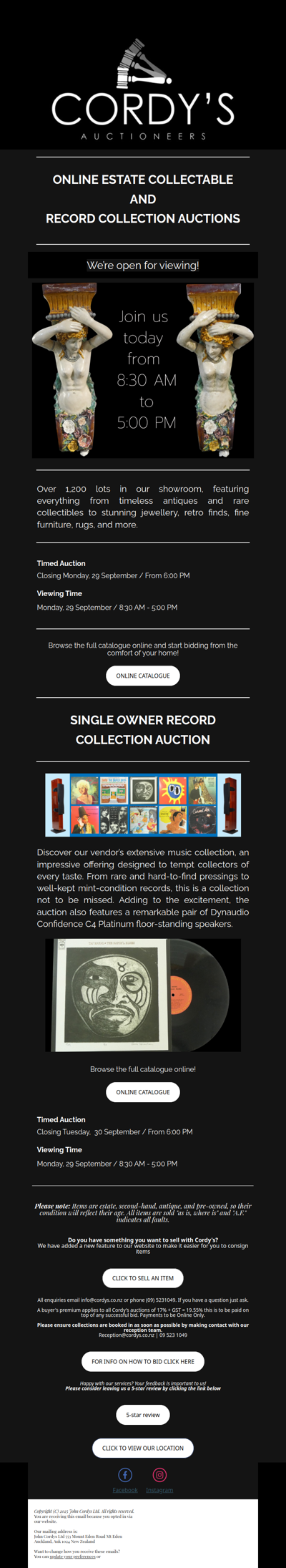 ESTATE & COLLECTABLE AUCTION & SINGLE OWNER RECORD COLLECTION