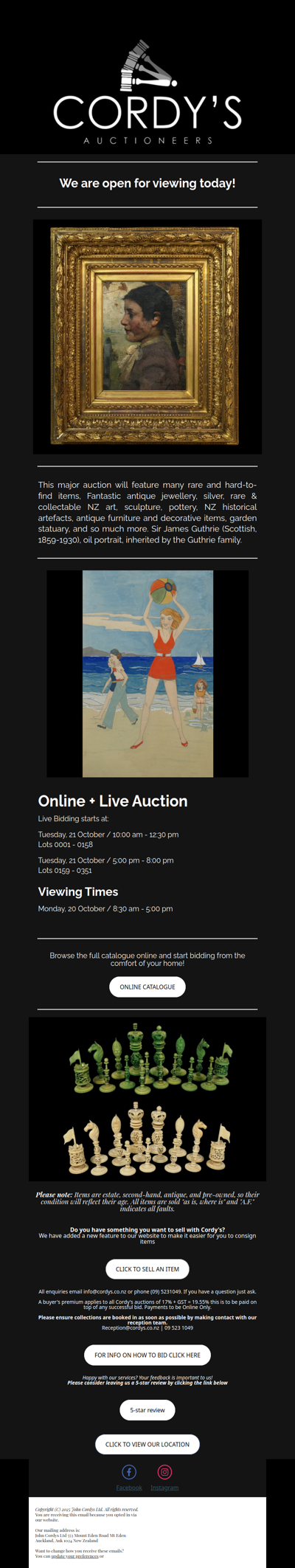 JEWELLERY, DECORATIVE & FINE ARTS AUCTION