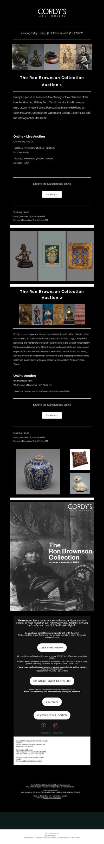 The Ron Brownson Collection - Auctions 1 and 2