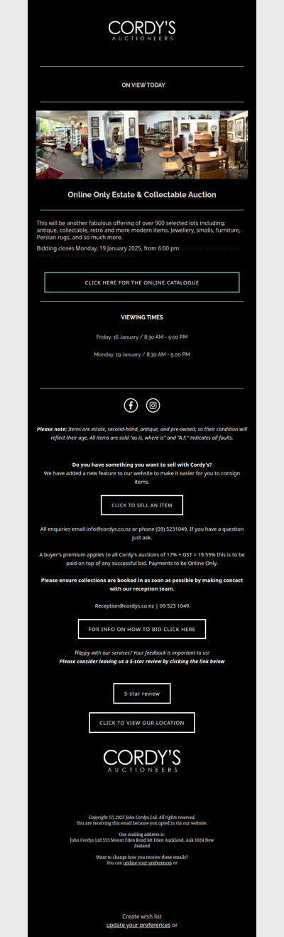 Online Only Estate & Collectable Auction