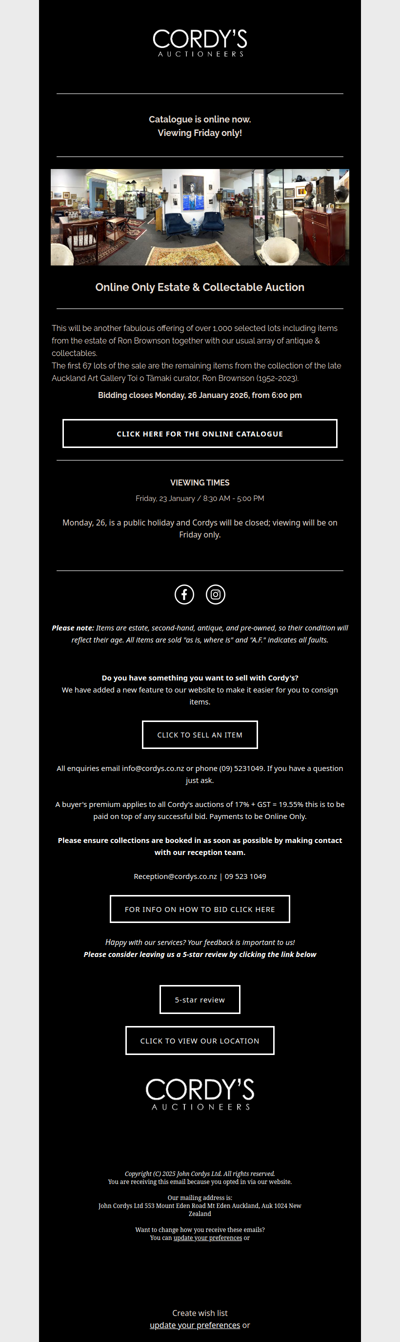 Online Only Estate & Collectable Auction