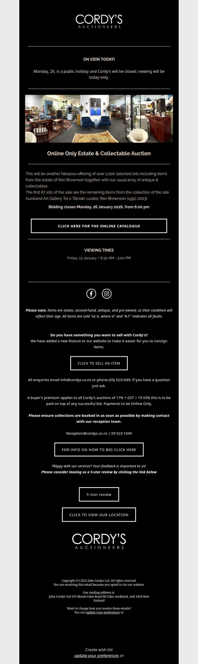 Online Only Estate & Collectable Auction