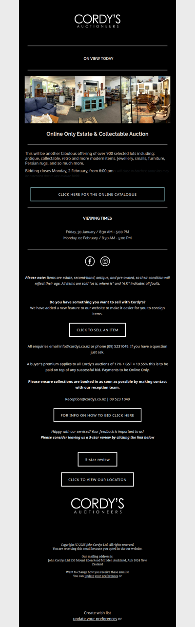 Online Only Estate & Collectable Auction