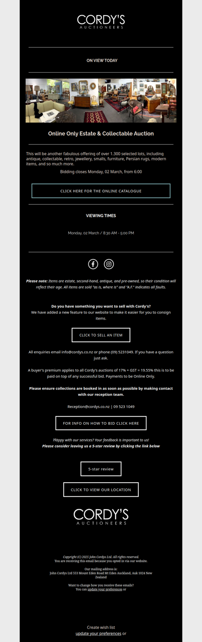 Online Only Estate & Collectable Auction