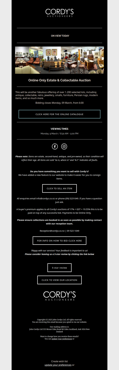 Online Only Estate & Collectable Auction