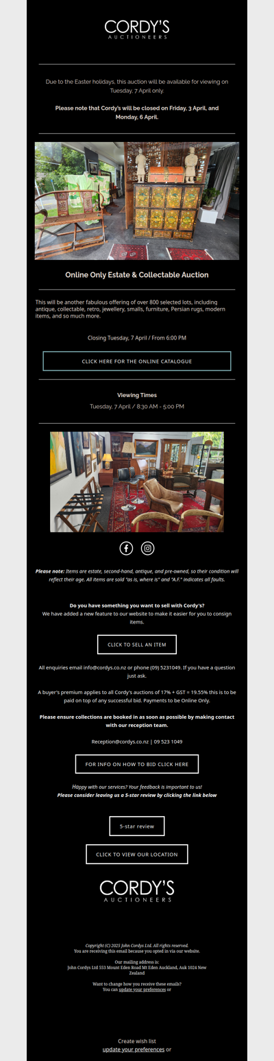 Online Only Estate & Collectable Auction