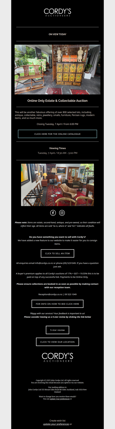 Online Only Estate & Collectable Auction