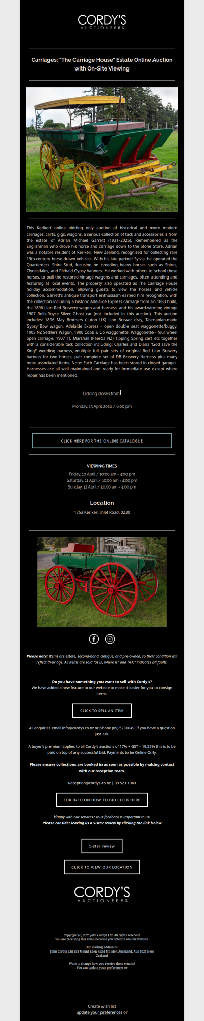 'THE CARRIAGE HOUSE' ESTATE ONSITE AUCTION