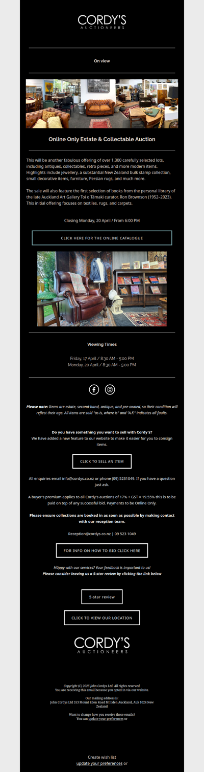 Online Only Estate & Collectable Auction