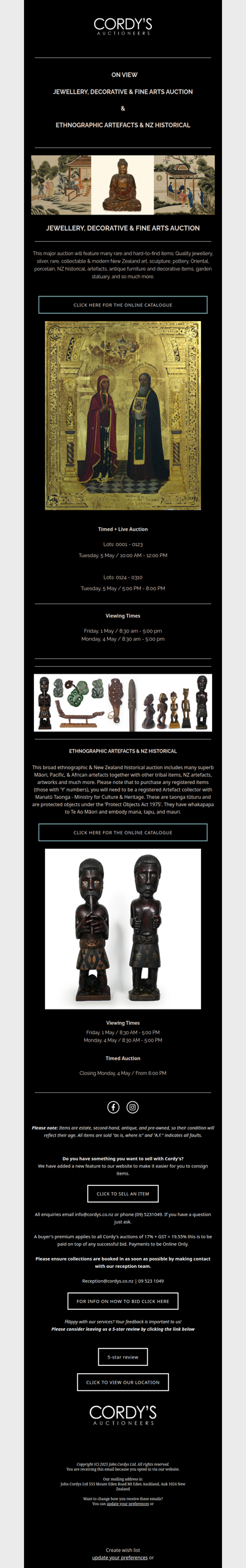 Jewellery, decorative & fine arts & ETHNOGRAPHIC ARTEFACTS & NZ HISTORICAL
