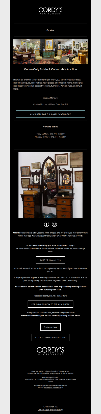 Online Only Estate & Collectable Auction