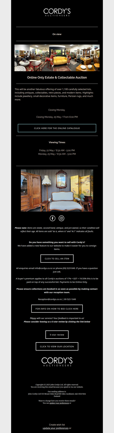 Online Only Estate & Collectable Auction