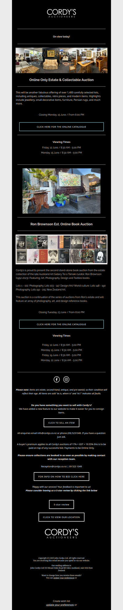 Online Only Estate & Collectable Auction and Ron Brownson est. online book auction pt.2