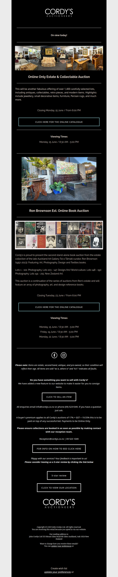 Online Only Estate & Collectable Auction and Ron Brownson est. online book auction pt.2