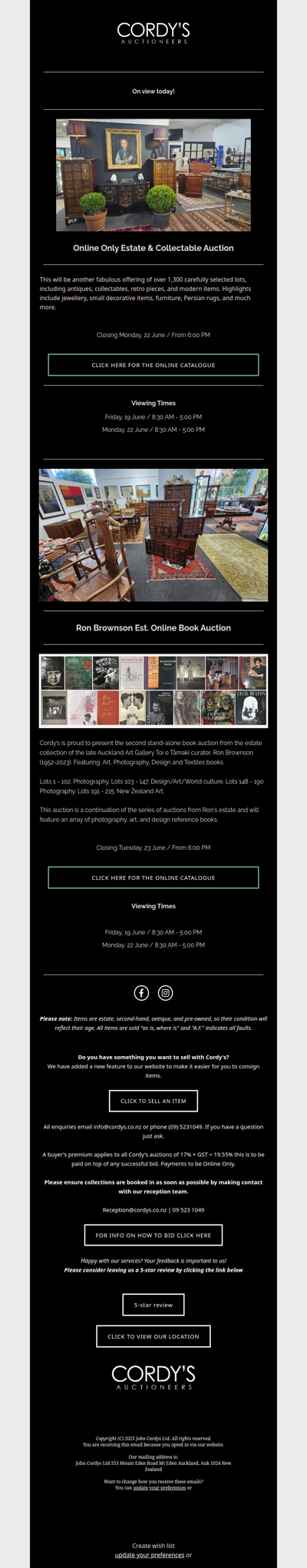 Online Only Estate & Collectable Auction and Ron Brownson est. online book auction pt.2