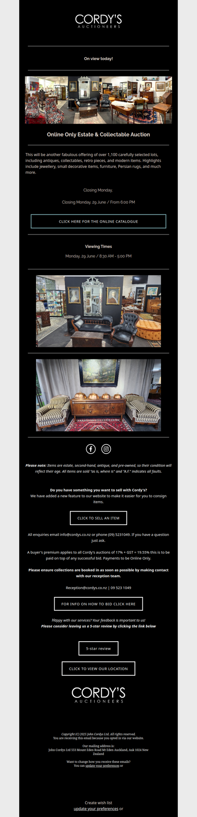 Online Only Estate & Collectable Auction