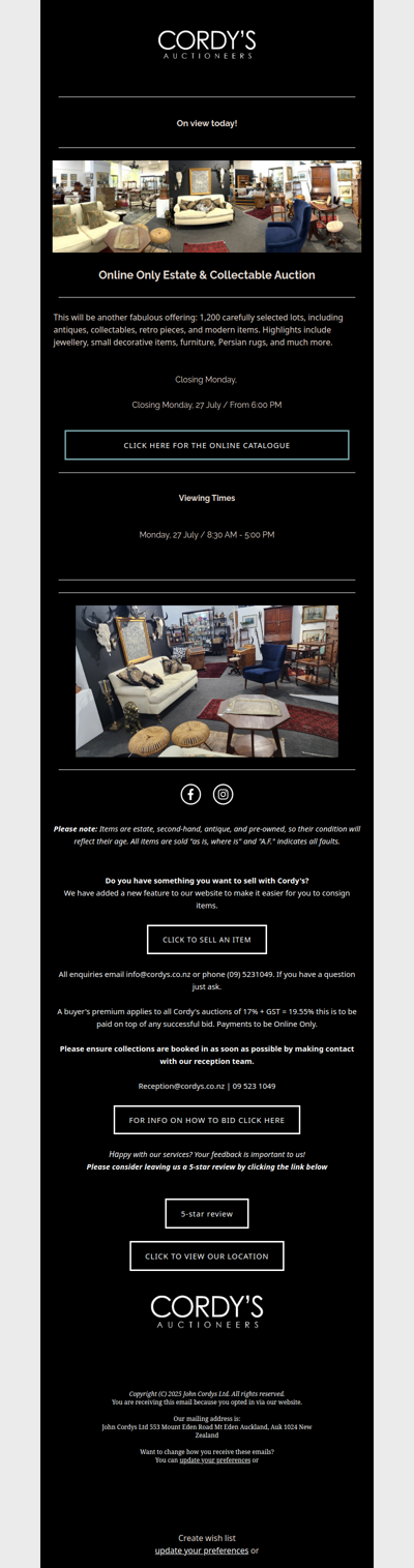 Online Only Estate & Collectable Auction