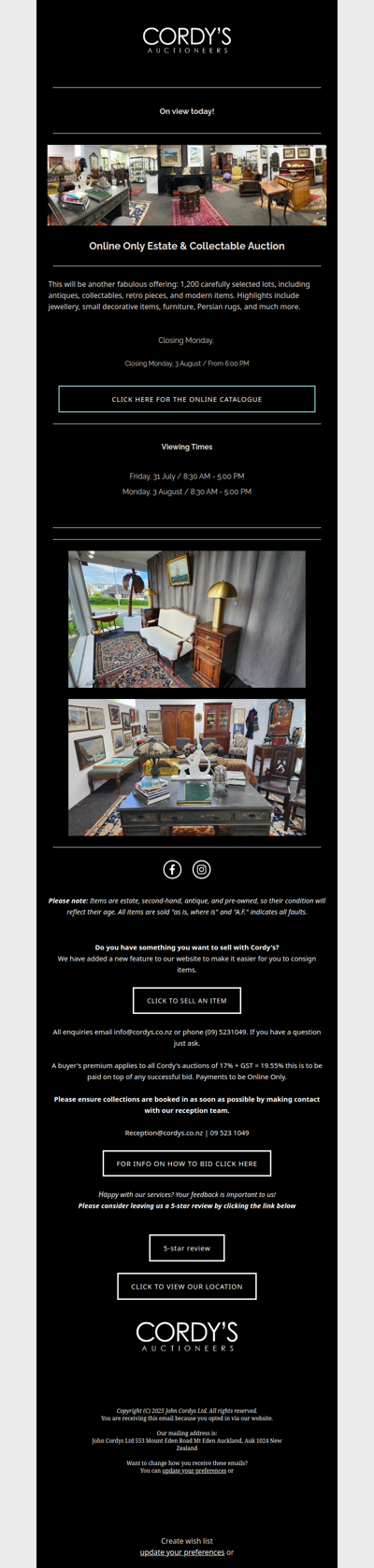 Online Only Estate & Collectable Auction