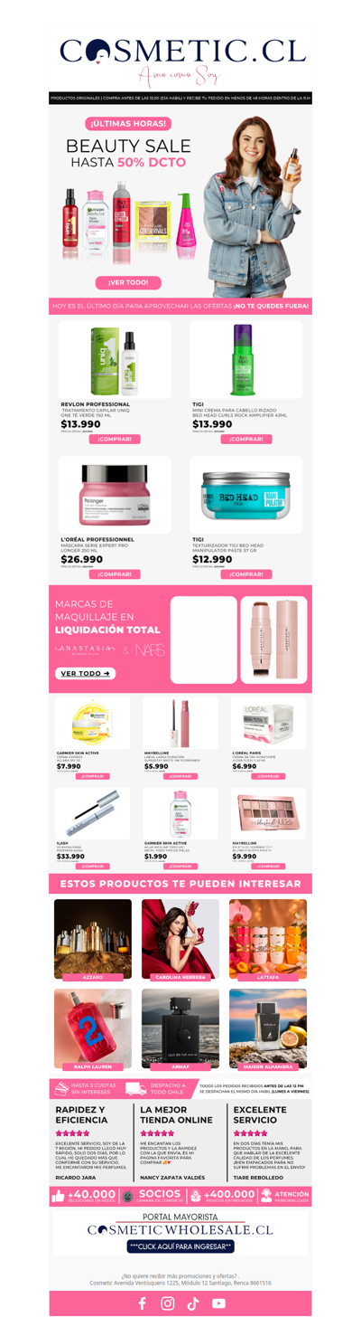 Últimas horas de la Beauty Sale ⏰