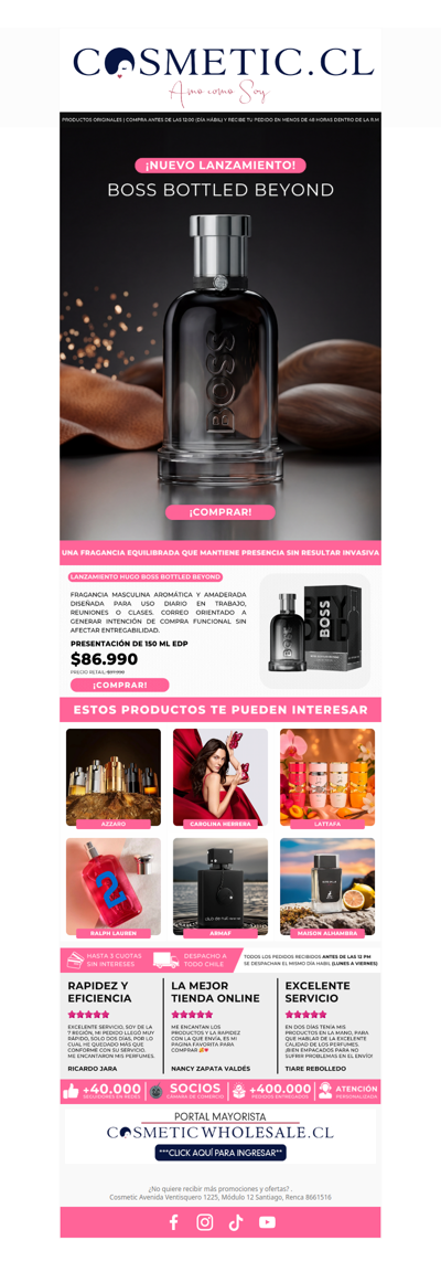 ¡Recién llegado! Boss Bottled Beyond en Cosmetic 😎