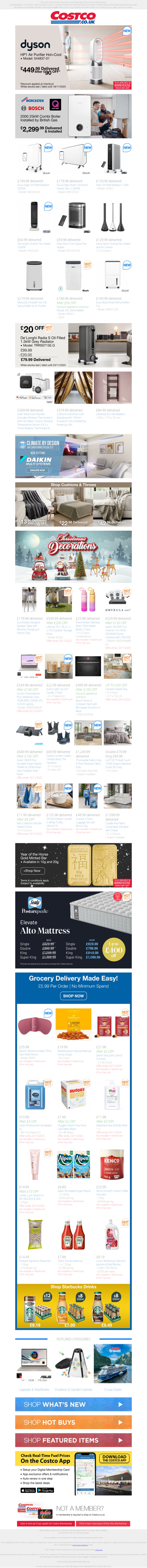 £90 OFF Dyson HP1 Air Purifier Hot+Cool NOW £449.98