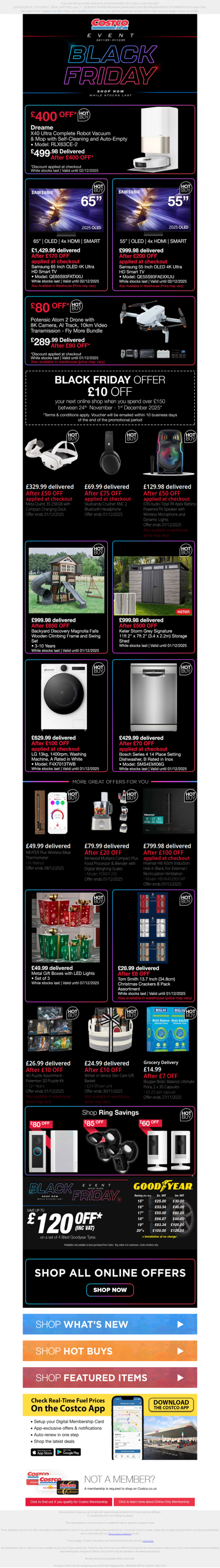 Black Friday Event: £400 OFF Dreame X40 Robot Vacuum & Mop £499.99 Delivered