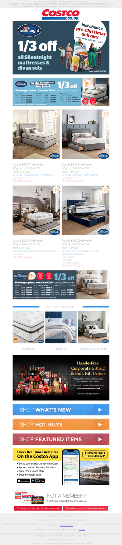 Save 1/3rd Off ALL Silentnight Mattresses, Divan Sets & Headboards!