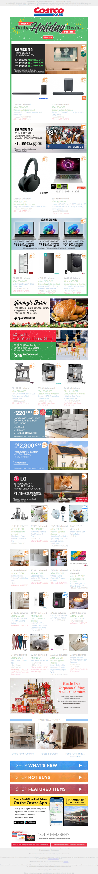 On the 7th Day of Deals… £250 OFF Samsung 55” Frame QLED 4k Ultra HD Smart TV NOW £749.99