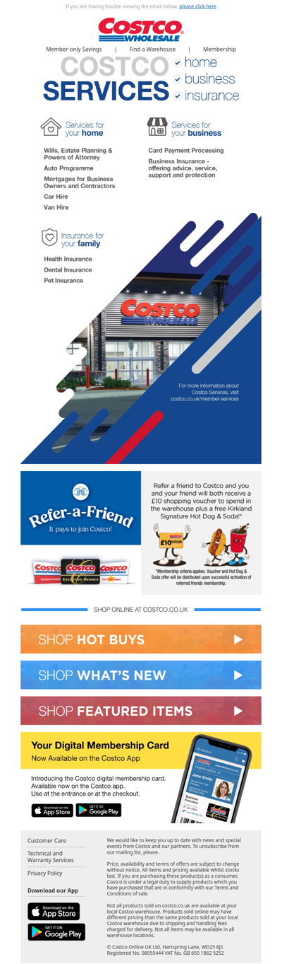 Services to meet your insurance, business and home needs with exclusive Costco member discounts