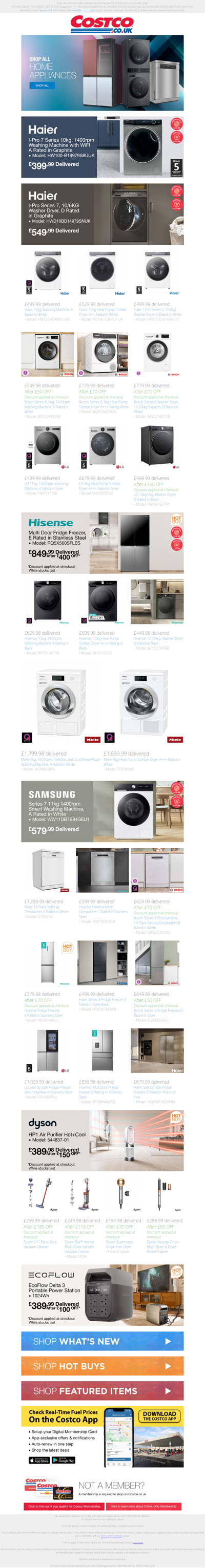 Save On Appliances: ONLY £399.99 for Haier I-Pro 7 Series Washing Machine with WiFi