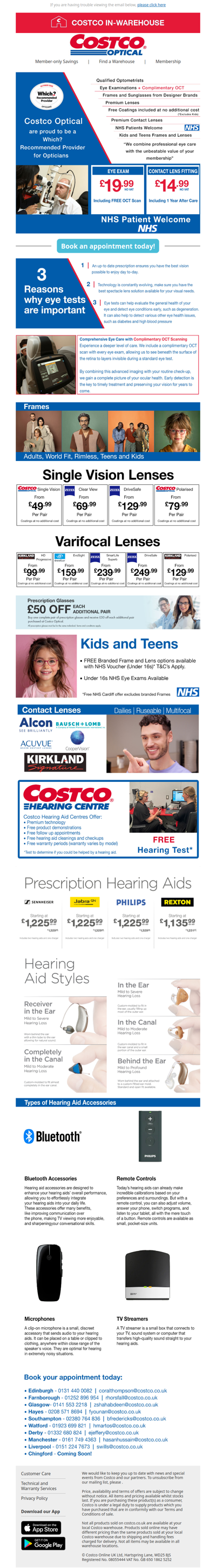 Optical and Hearing Healthcare at Costco