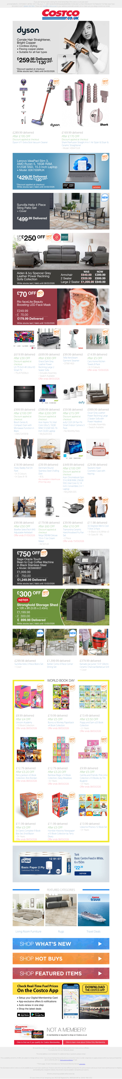 £130 OFF Dyson Corrale Hair Straightener NOW £259.98