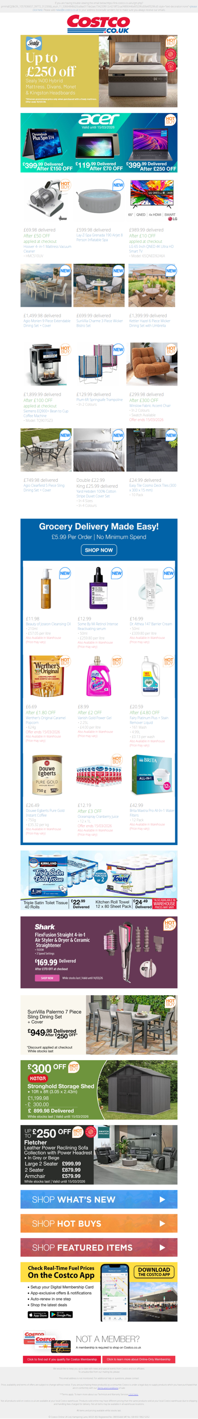 Upto £250 OFF Sealy 1400 Hybrid Mattress, Divan, Monet & Kingston Headboards