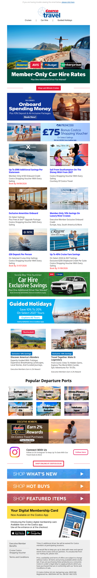 Where To Next? Travel Deals For Costco Members 🚢🚗🧳