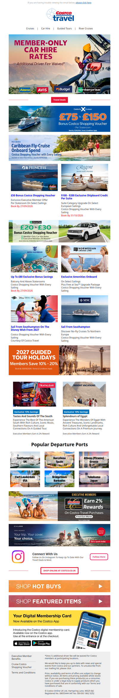 Member Exclusive Travel Deals - September Savings For You ☀️🚢🚗